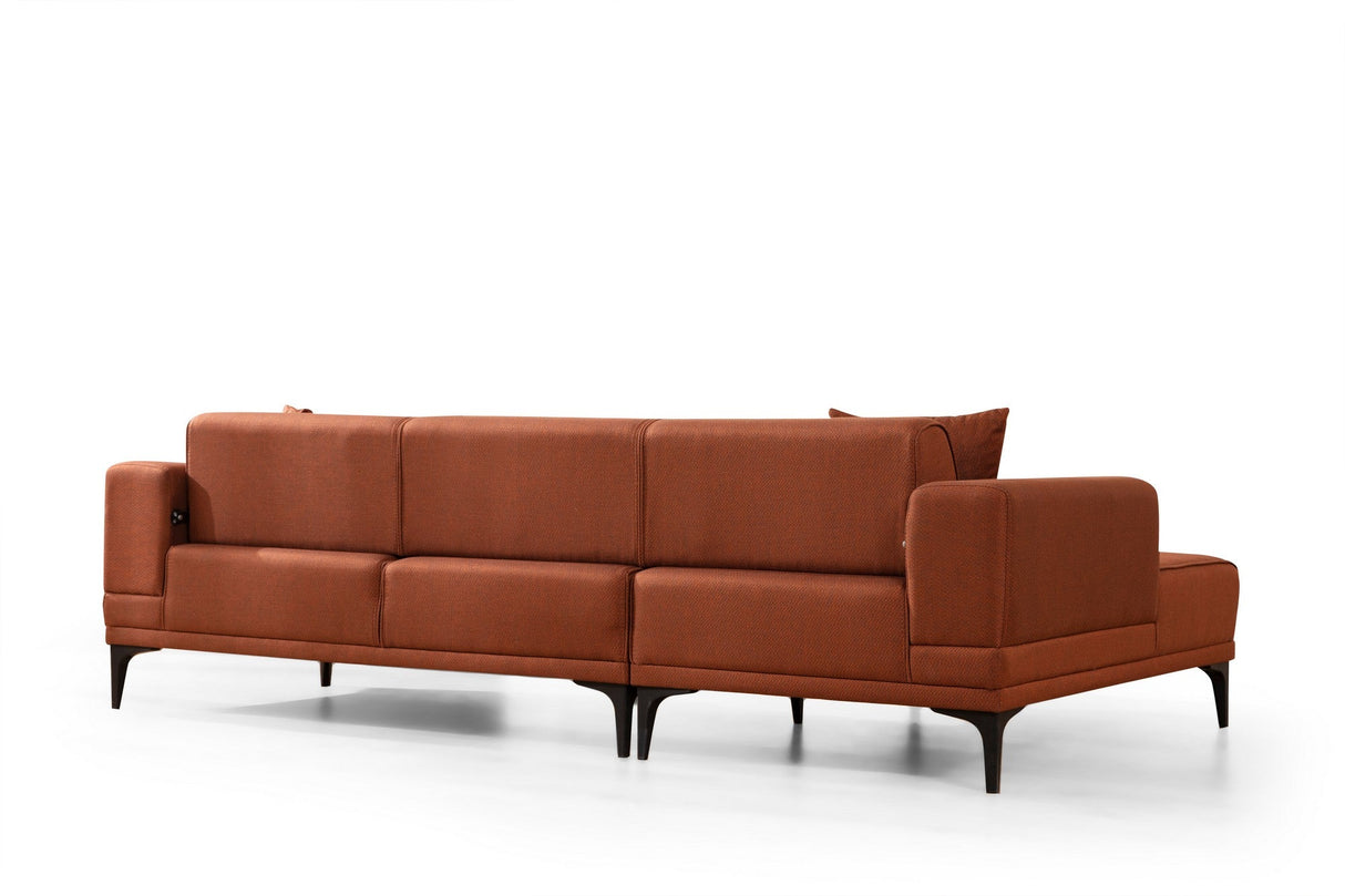 Canapea extensibilă Horizon, Colț, Stânga, Diverse culori, 250x140 cm - Roșu cărămiziu | SKU: 560ARE2271 | Canapea extensibilă Horizon, Colț, Stânga, 250x140 cm, varianta Roșu cărămiziu, produs pentru amenajarea locuinței, disponibil online în România la CasaMob