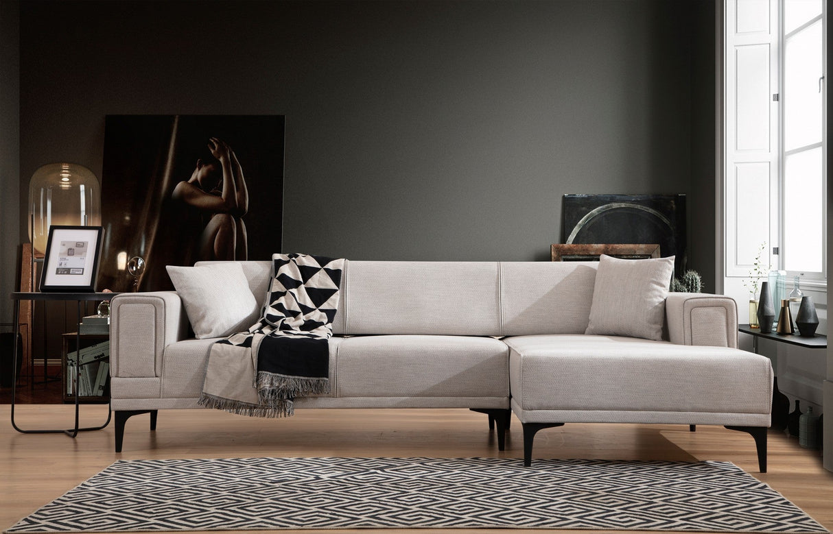 Canapea extensibilă Horizon, Colț, Dreapta, Diverse culori, 250x140 cm - Ecru | SKU: 560ARE2273 | Canapea extensibilă Horizon, Colț, Dreapta, 250x140 cm, varianta Ecru, produs pentru amenajarea locuinței, disponibil online în România la CasaMob