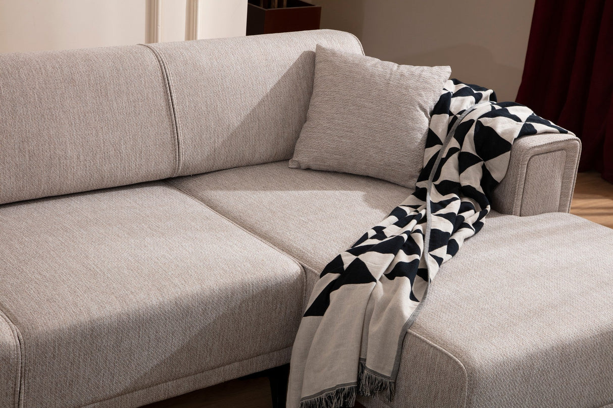 Canapea extensibilă Horizon, Colț, Dreapta, Diverse culori, 250x140 cm - Maro deschis | SKU: 560ARE2274 | Canapea extensibilă Horizon, Colț, Dreapta, 250x140 cm, varianta Maro deschis, produs pentru amenajarea locuinței, disponibil online în România la CasaMob