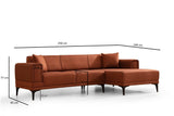 Canapea extensibilă Horizon, Colț, Dreapta, Diverse culori, 250x140 cm - Roșu cărămiziu | SKU: 560ARE2275 | Canapea extensibilă Horizon, Colț, Dreapta, 250x140 cm, varianta Roșu cărămiziu, produs pentru amenajarea locuinței, disponibil online în România la CasaMob