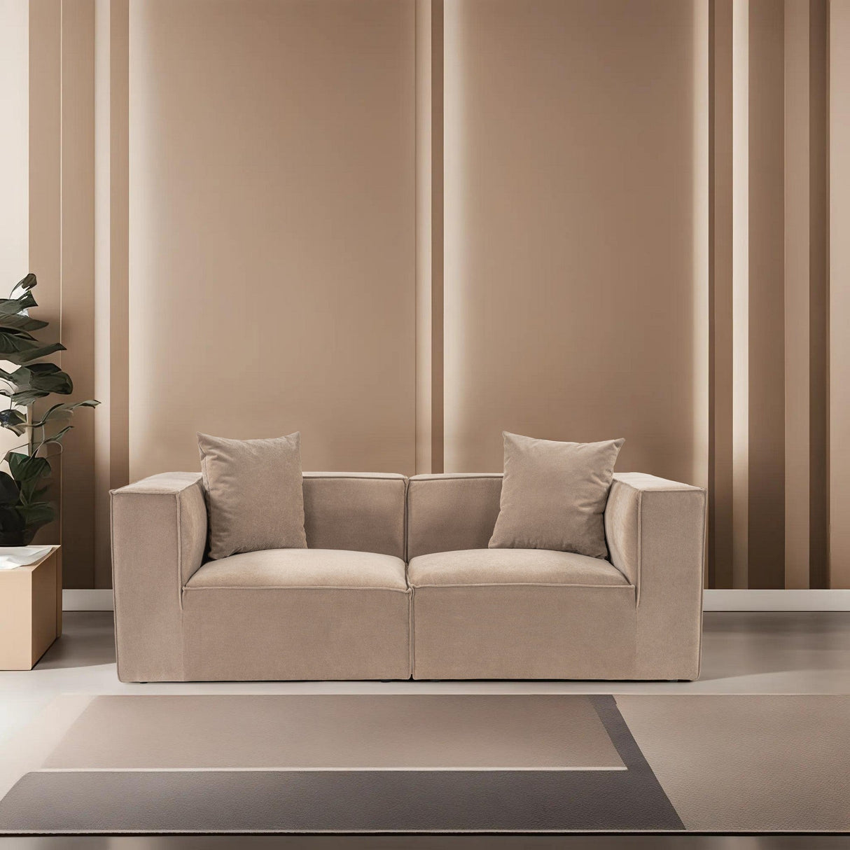 Canapea fixă 2 locuri Sora 2, Diverse culori - Cappuccino | SKU: 560ARE2311 | Canapea fixă 2 locuri Sora 2, varianta Cappuccino, produs pentru amenajarea locuinței, disponibil online în România la CasaMob