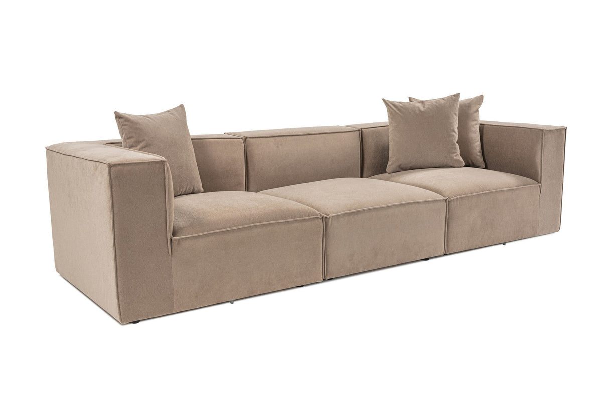 Canapea fixă 3 locuri Sora 3, Diverse culori, 270x95x65 cm - Cappuccino | SKU: 560ARE2312 | Canapea fixă 3 locuri Sora 3, 270x95x65 cm, varianta Cappuccino, produs pentru amenajarea locuinței, disponibil online în România la CasaMob