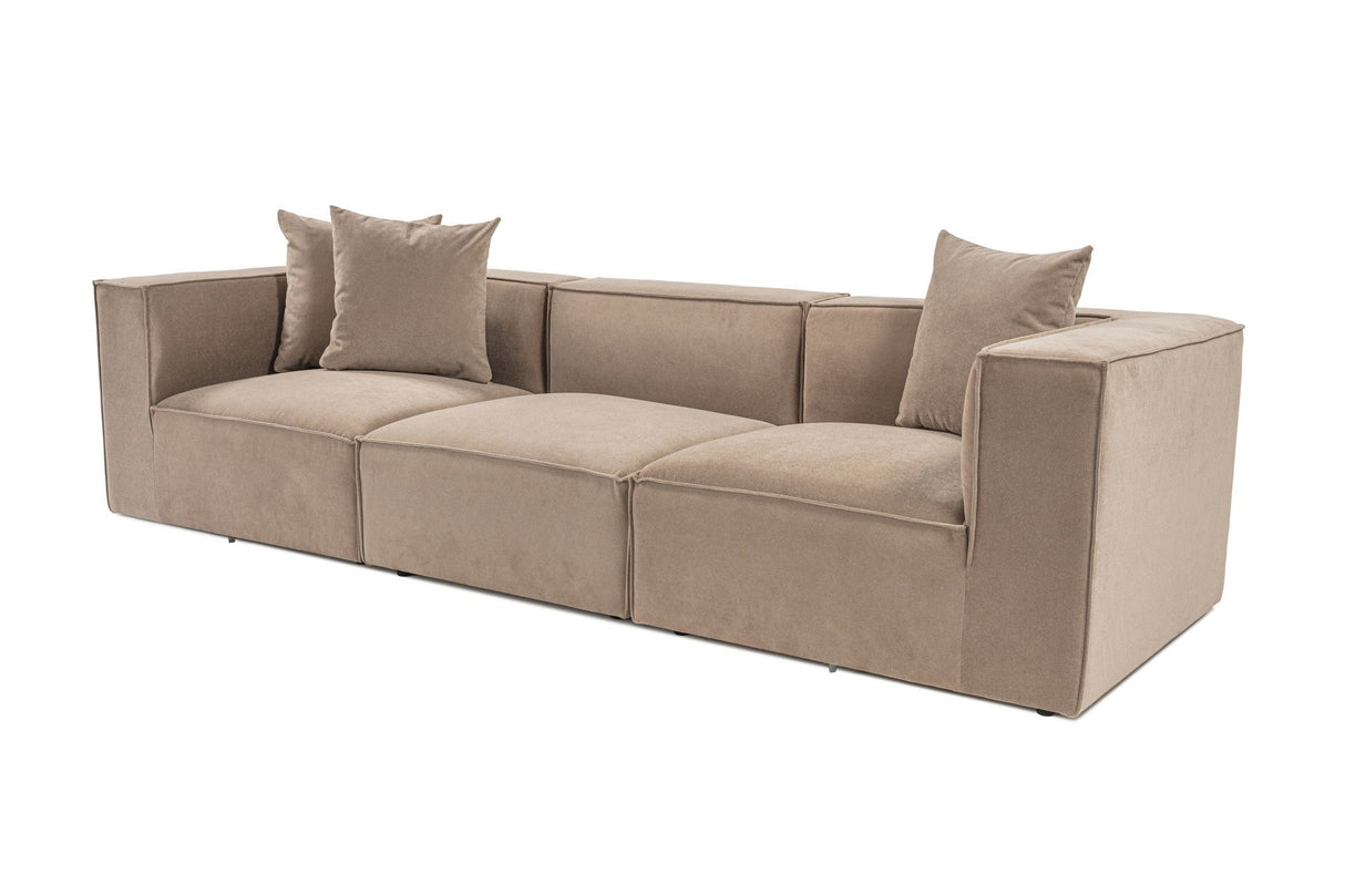 Canapea fixă 3 locuri Sora 3, Diverse culori, 270x95x65 cm - Cappuccino | SKU: 560ARE2312 | Canapea fixă 3 locuri Sora 3, 270x95x65 cm, varianta Cappuccino, produs pentru amenajarea locuinței, disponibil online în România la CasaMob