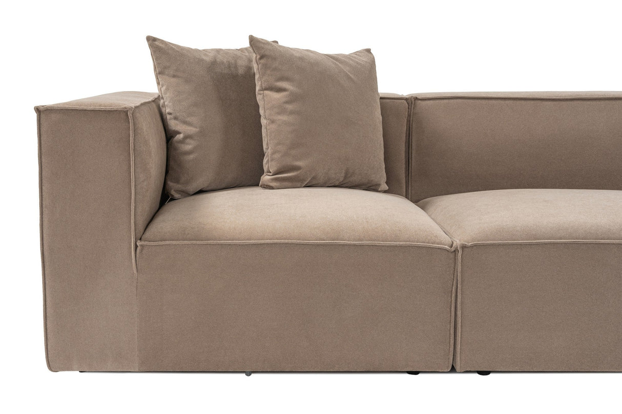 Canapea fixă 3 locuri Sora 3, Diverse culori, 270x95x65 cm - Cappuccino | SKU: 560ARE2312 | Canapea fixă 3 locuri Sora 3, 270x95x65 cm, varianta Cappuccino, produs pentru amenajarea locuinței, disponibil online în România la CasaMob