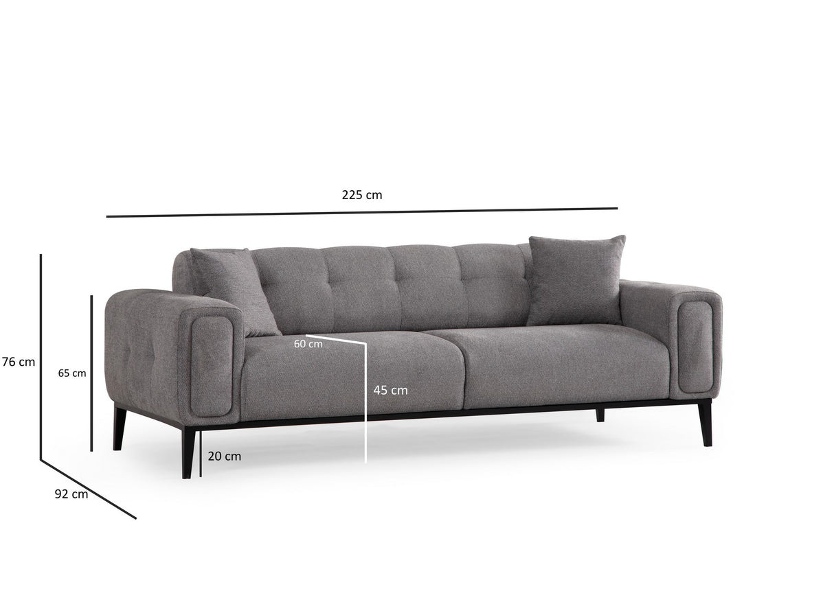 Canapea extensibilă 3 locuri Athena, Diverse culori, 225x92x76 cm - Gri deschis | SKU: 560ARE2359 | Canapea extensibilă 3 locuri Athena, 225x92x76 cm, varianta Gri deschis, produs pentru amenajarea locuinței, disponibil online în România la CasaMob