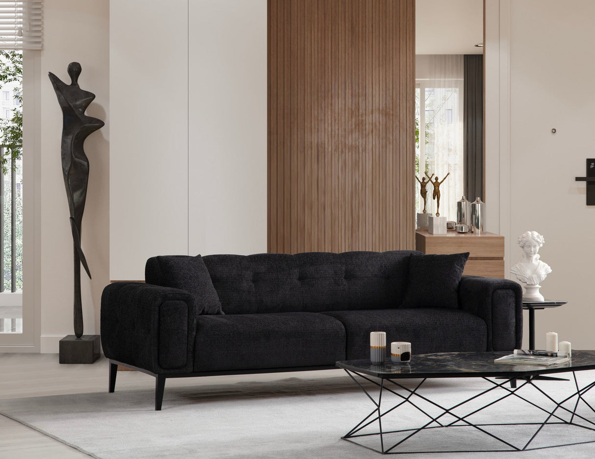 Canapea extensibilă 3 locuri Athena, Diverse culori, 225x92x76 cm - Negru | SKU: 560ARE2361 | Canapea extensibilă 3 locuri Athena, 225x92x76 cm, varianta Negru, produs pentru amenajarea locuinței, disponibil online în România la CasaMob