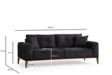 Canapea extensibilă 3 locuri Sinor, Diverse culori, 225 x 92 x 75 cm - Antracit | SKU: 560ARE2363 | Canapea extensibilă 3 locuri Sinor, 92x57x75 cm, varianta Antracit, produs pentru amenajarea locuinței, disponibil online în România la CasaMob