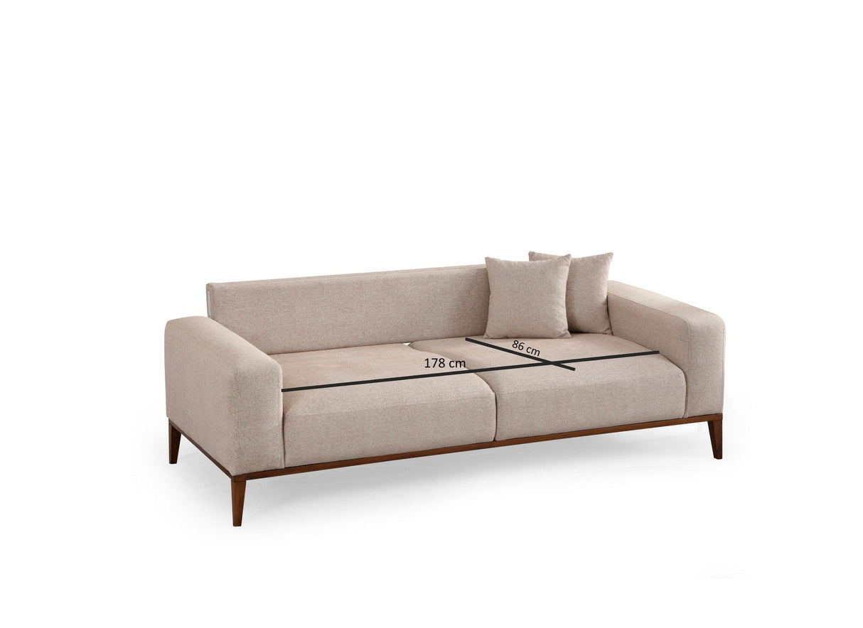 Canapea extensibilă 3 locuri Sinor, Diverse culori, 225 x 92 x 75 cm - Bej | SKU: 560ARE2364 | Canapea extensibilă 3 locuri Sinor, 92x57x75 cm, varianta Bej, produs pentru amenajarea locuinței, disponibil online în România la CasaMob