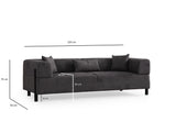 Canapea fixă 3 locuri Gio, Diverse culori, 93x66x75 cm - Antracit | SKU: 560ARE2366 | Canapea fixă 3 locuri Gio, 93x66x75 cm, varianta Antracit, produs pentru amenajarea locuinței, disponibil online în România la CasaMob
