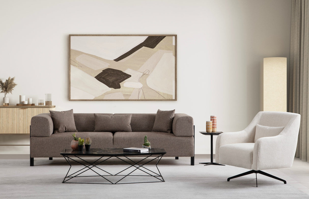 Canapea fixă 3 locuri Gio, Diverse culori, 93x66x75 cm - Maro | SKU: 560ARE2367 | Canapea fixă 3 locuri Gio, 93x66x75 cm, varianta Maro, produs pentru amenajarea locuinței, disponibil online în România la CasaMob