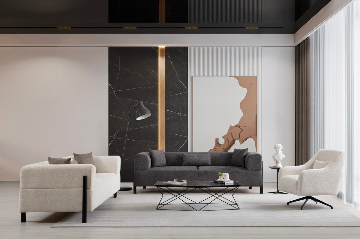 Canapea fixă 3 locuri Gio, Diverse culori, 93x66x75 cm - Alb | SKU: 560ARE2368 | Canapea fixă 3 locuri Gio, 93x66x75 cm, varianta Alb, produs pentru amenajarea locuinței, disponibil online în România la CasaMob