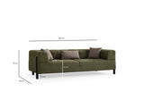 Canapea fixă 3 locuri Gio, Diverse culori, 93x66x75 cm - Verde | SKU: 560ARE2369 | Canapea fixă 3 locuri Gio, 93x66x75 cm, varianta Verde, produs pentru amenajarea locuinței, disponibil online în România la CasaMob