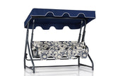 Balansoar de gradina cu 2 locuri Morus, Verde/Alb/Bej/Albastru , 170 x 165 x 110 - Albastru, SKU 561CLR1503