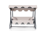 Balansoar de gradina cu 3 locuri Bacau, Crem, 50x110x160 cm