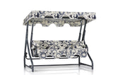 Balansoar de gradina cu 3 locuri Craiova, Negru, 160x110x50 cm