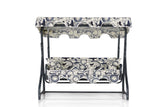 Balansoar de gradina cu 3 locuri Craiova, Negru, 160x110x50 cm