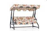 Balansoar de gradina cu 3 locuri Pitesti, Bej - Roz, 50x110x160 cm