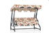 Balansoar de gradina cu 3 locuri Pitesti, Bej - Roz, 200 x 165 x 110 cm, SKU 561CLR1518