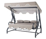Balansoar de gradina cu 3 locuri Zomzi, Gri, 200x110x165 cm