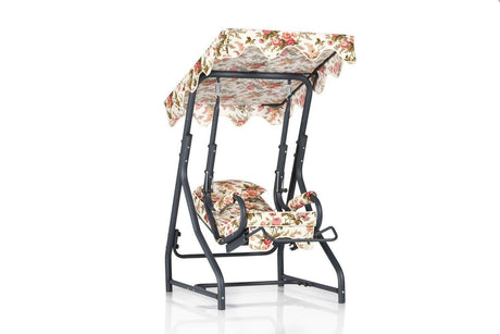 Balansoar de gradina verde din metal Camellia – Floriane Garden , Bej 50x110x50 cm