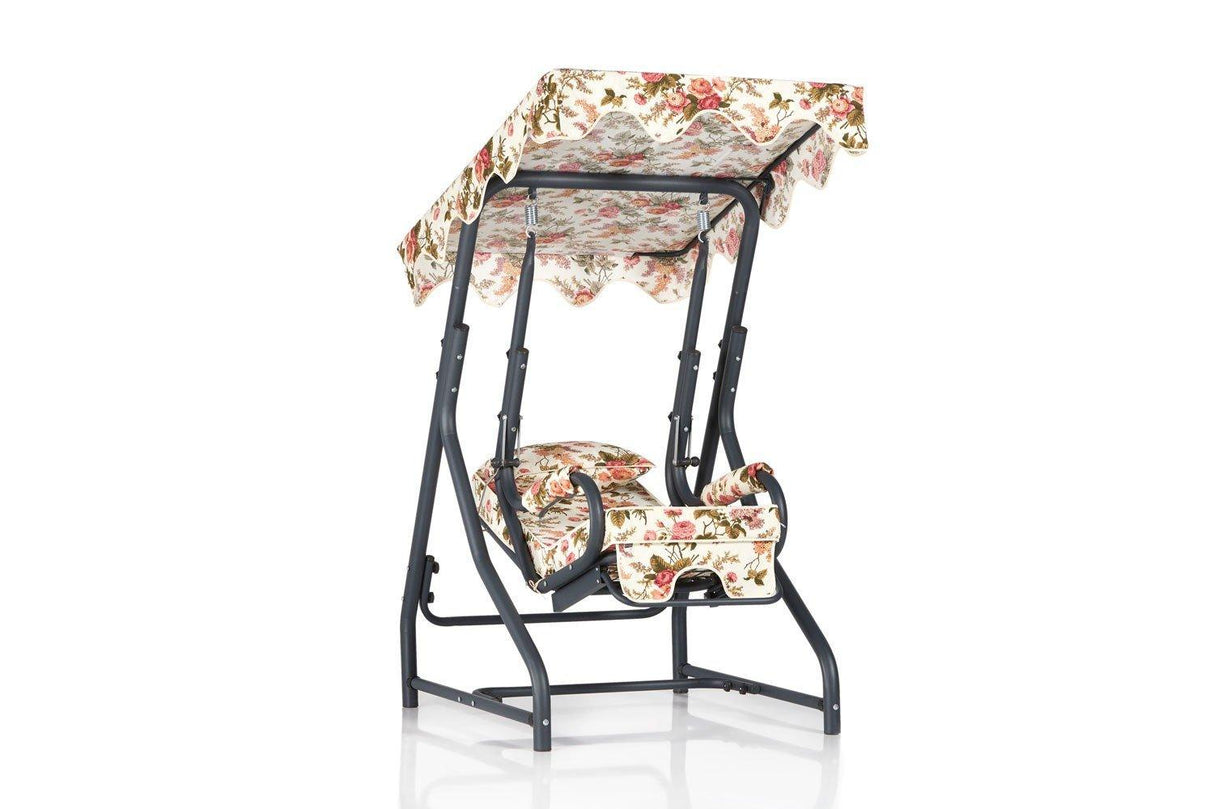 Balansoar de gradina verde din metal Camellia – Floriane Garden , Bej 50x110x50 cm - Bej, SKU 561CLR1718