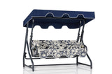 Balansoar de gradina cu 3 locuri Maramures, Albastru, 50x110x160 cm