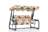 Balansoar de gradina 3 locuri cu suport de pahare Brasov, Multicolor, 160x110x50 cm