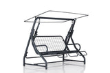 Balansoar de gradina 3 locuri cu suport de pahare Brasov, Multicolor, 160x110x50 cm