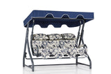 Balansoar de gradina cu 3 locuri Extensibila Rush, Albastru, 160x110x50 cm