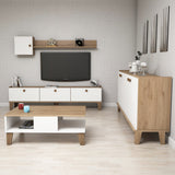 Set mobilă pentru sufragerie Sumer 3, Stejar - Alb, 178x35x45 cm