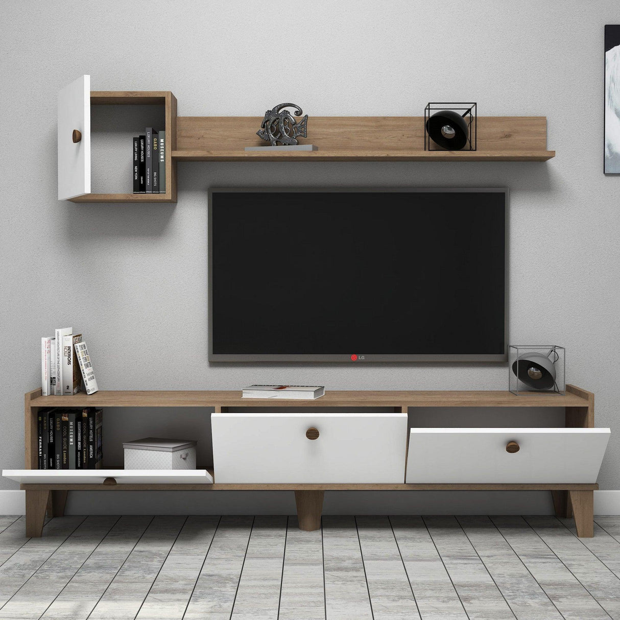 COMODA TV dew, Stejar, 178x35x45 cm