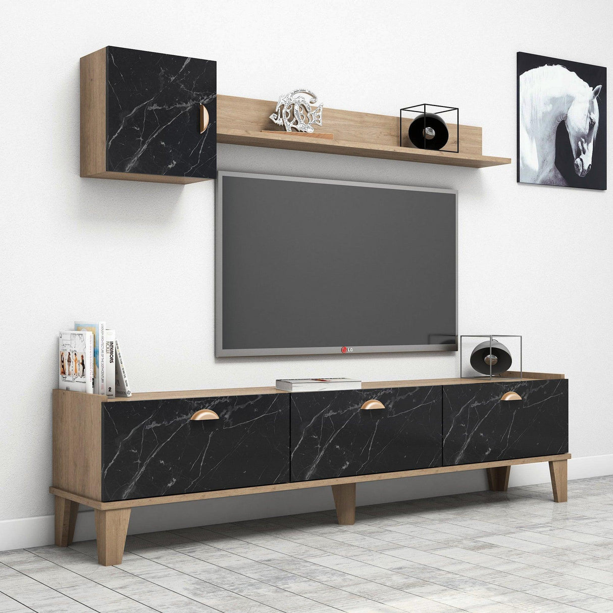 COMODA TV wer, Stejar, 178x35x45 cm