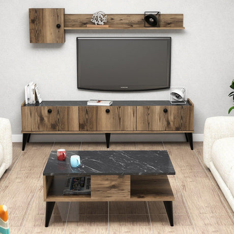 Set Mobila Sufragerie qew, Nuc, 180x49x35 cm