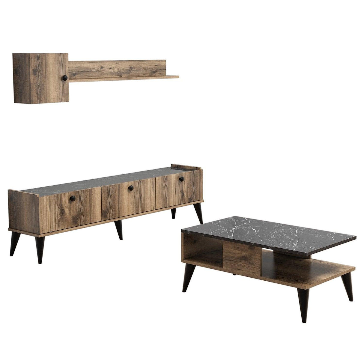 Set Mobila Sufragerie qew, Nuc, 180x49x35 cm