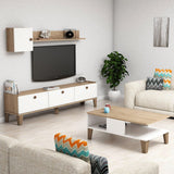 Set Mobila Sufragerie ewqw, Stejar, 178x45x35 cm