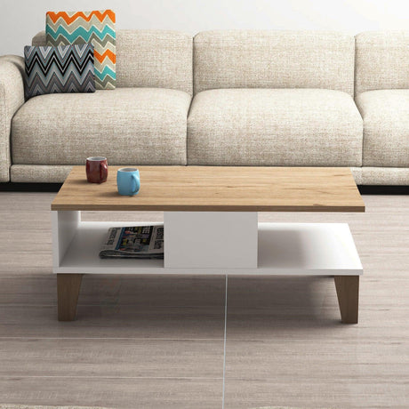 Masuta de cafea Yosun, Stejar, 90x36x54 cm
