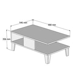 Masuta de cafea Yosun, Stejar, 90x36x54 cm