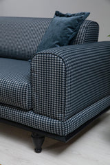 Canapea extensibilă 3 locuri Arredo, Albastru, 220x95x80 cm