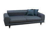 Canapea extensibilă 3 locuri Arredo, Albastru, 220x95x80 cm