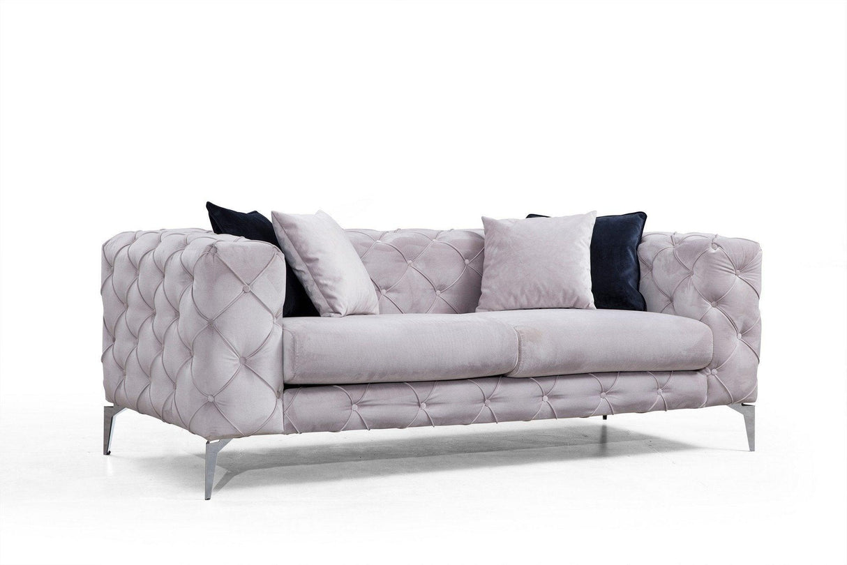 Canapea fixă Como, Diverse culori, Diverse configurații, Diverse dimensiuni - Gri deschis - 197x90x73 cm - 2 locuri | SKU: 569HLN1104 | Canapea fixă Como, varianta Gri deschis - 197x90x73 cm - 2 locuri, produs pentru amenajarea locuinței, disponibil online în România la CasaMob