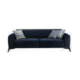 Canapea extensibila cu 3 Locuri Lisa, Albastru Marin, 220x92x77 cm
