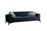Canapea extensibila cu 3 Locuri Lisa, Albastru Marin, 220x92x77 cm