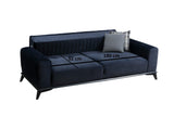 Canapea extensibila cu 3 Locuri Lisa, Albastru Marin, 220x92x77 cm