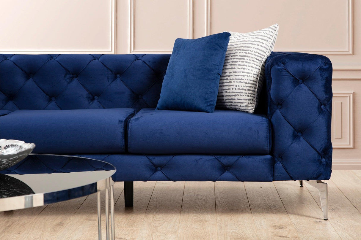 Canapea fixă Como, Diverse culori, Diverse configurații, Diverse dimensiuni - Bleumarin - 27x90x70 cm - 3 locuri | SKU: 569HLN1129 | Canapea fixă Como, varianta Bleumarin - 27x90x70 cm - 3 locuri, produs pentru amenajarea locuinței, disponibil online în România la CasaMob