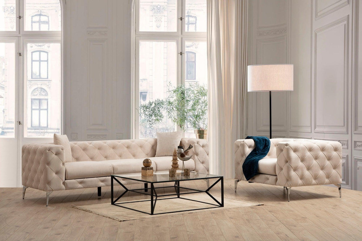 Canapea fixă Como, Diverse culori, Diverse configurații, Diverse dimensiuni - Ecru - 237x90x70 cm - 3 locuri | SKU: 569HLN1126 | Canapea fixă Como, varianta Ecru - 237x90x70 cm - 3 locuri, produs pentru amenajarea locuinței, disponibil online în România la CasaMob