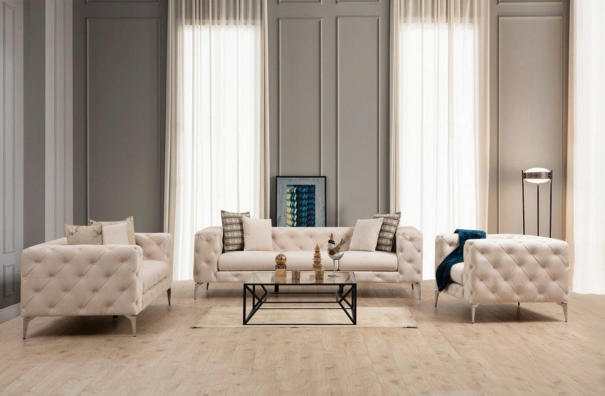 Canapea fixă Como, Diverse culori, Diverse configurații, Diverse dimensiuni - Ecru - 237x90x70 cm - 3 locuri | SKU: 569HLN1126 | Canapea fixă Como, varianta Ecru - 237x90x70 cm - 3 locuri, produs pentru amenajarea locuinței, disponibil online în România la CasaMob