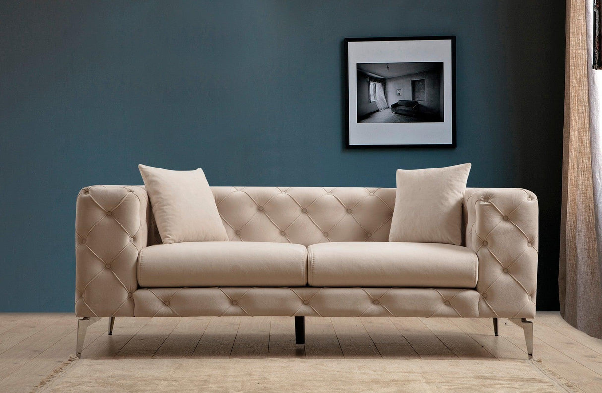 Canapea fixă Como, Diverse culori, Diverse configurații, Diverse dimensiuni - Ecru - 197x90x73 cm - 2 locuri | SKU: 569HLN1125 | Canapea fixă Como, varianta Ecru - 197x90x73 cm - 2 locuri, produs pentru amenajarea locuinței, disponibil online în România la CasaMob