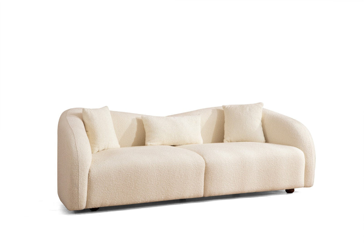 Canapea fixă Venedik, Crem, Diverse configurații, Diverse dimensiuni - 236x91x76 cm - 3 locuri | SKU: 569HLN1136 | Canapea fixă Venedik, Crem, varianta 236x91x76 cm - 3 locuri, produs pentru amenajarea locuinței, disponibil online în România la CasaMob