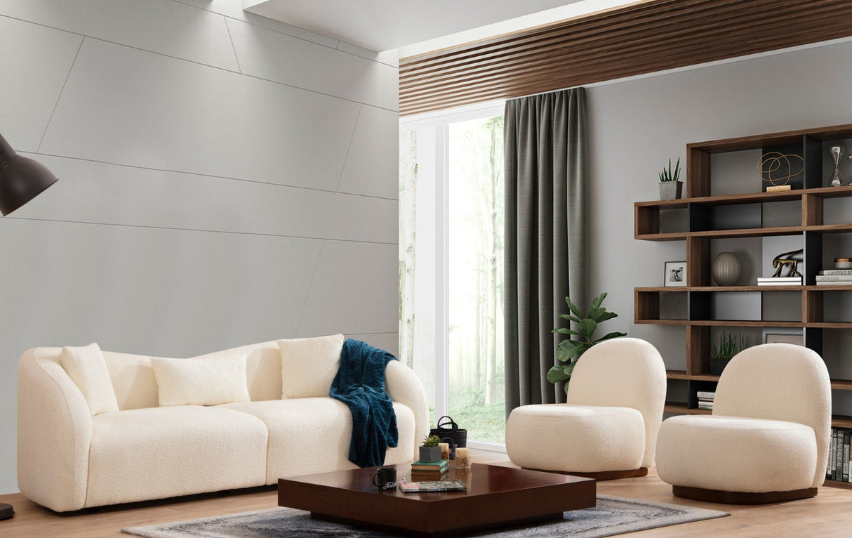 Canapea fixă Venedik, Crem, Diverse configurații, Diverse dimensiuni - 236x91x76 cm - 3 locuri | SKU: 569HLN1136 | Canapea fixă Venedik, Crem, varianta 236x91x76 cm - 3 locuri, produs pentru amenajarea locuinței, disponibil online în România la CasaMob