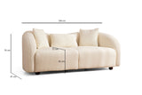 Canapea fixă Venedik, Crem, Diverse configurații, Diverse dimensiuni - 190x91x76 cm - 2 locuri | SKU: 569HLN1137 | Canapea fixă Venedik, Crem, varianta 190x91x76 cm - 2 locuri, produs pentru amenajarea locuinței, disponibil online în România la CasaMob
